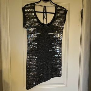 Le Chateau sequin & lurex tunic dress S/M